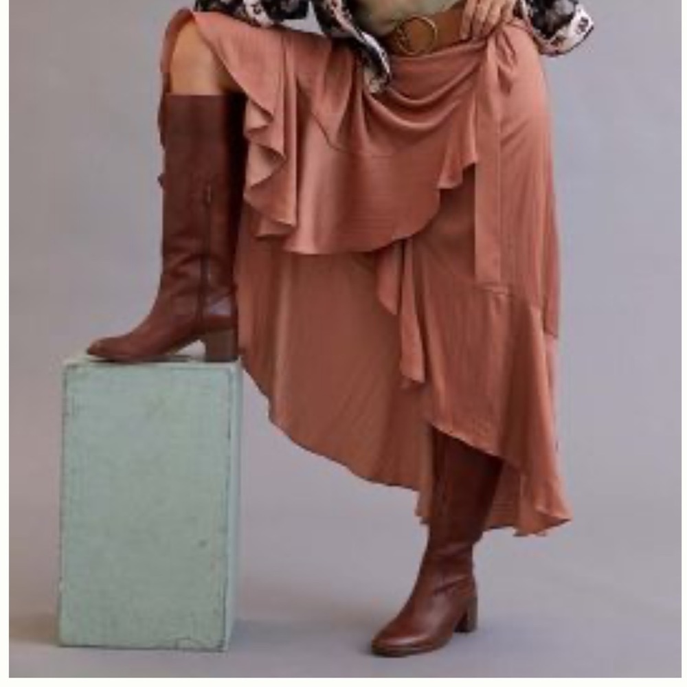 Anthropologie Knee High Leather Boots